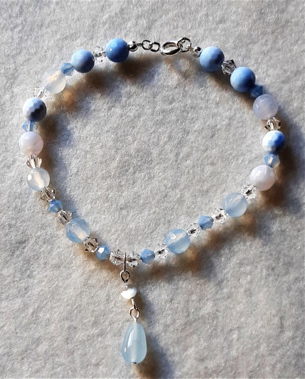 Bracciale in pietre dure e cristalli Swarovski