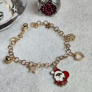 Bracciale in acciaio con charms in smalto e Ag925