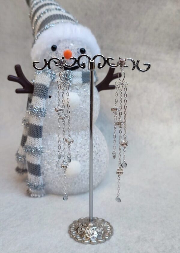 Orecchini con perno con punto luce, inserti con strass, cristalli Swarovski e cristalli