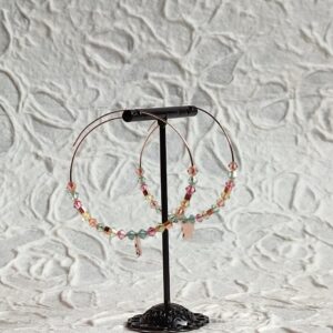 Orecchini in acciaio con charms a farfalla e cristalli Swarovski